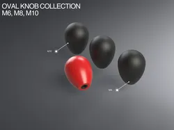 Oval Knob Collection with Threaded Hole M6-M10