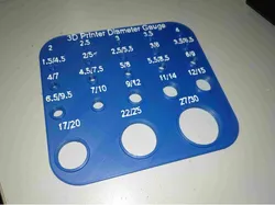 3D Printer Hole Shaft Gauge
