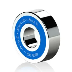 COMPLETE METRIC 6000-2RS, DOUBLE-SEALED BEARING LIBRARY — SolidWorks and Step Models