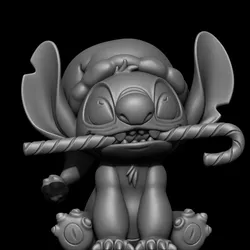 Fișiere pentru imprimante 3D | Fișier 3MF | Christmas candy Stitch