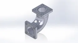 Flanged 90-Degree Pipe Elbow By SOLIDWORKS