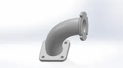 Flanged Curved Pipe Connector By SOLIDWORKS