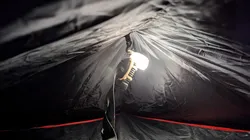 parametric Headlamp Diffusor with loop/hook for tent-ceiling mount