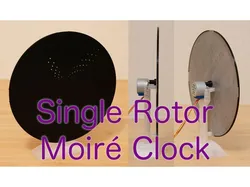 Single Rotor Moiré Clock