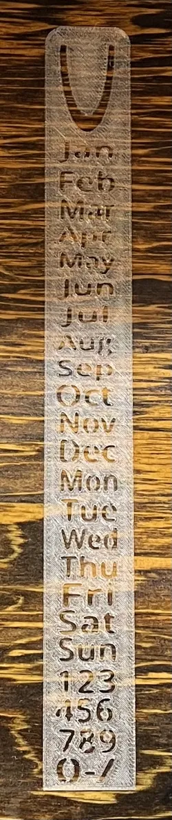 A5 Date Journal Stencil Bookmark