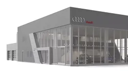 Audi Car Showroom with Modern Cars 3D model