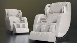 Executive Comfort Massage Chair White 3D model