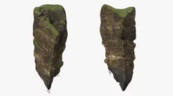 Floating Rocky Island 3D model