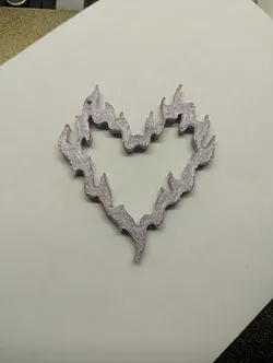 Gothic heart keychain pendant