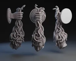 Hand Holding Medusa's Head