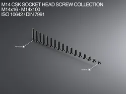 M14 CSK Socket Head Screw Collection M14x16-M10x100 ISO 10642 / DIN 7991