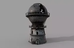 old space observatory 3D model Low-poly 3D model