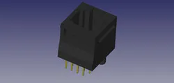 RJ45 receptacle 8p8c 180 degrees