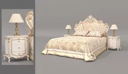 Royal Classic Carved King Bed Set 5 3D model