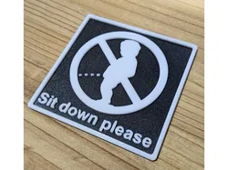 Sit down please plate