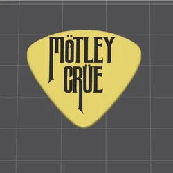 3D printer bestanden | 3MF | Motley Crue guitar pick