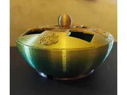 Avatar Symbol Candy Dish Bowl with Lid (remix)