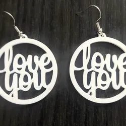 Creality Cloud | Love Circle Earrings - Valentine's Day | ملفات الطابعة ثلاثية الأبعاد