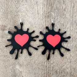 Crimson Splash Earrings - Valentine's Day