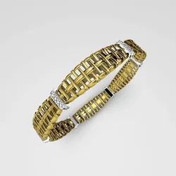 Jewelry & Accessories STL Download - Weave lattice Bangleby Christina3d