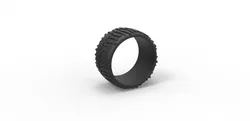 Low profile tire 2 for lifted trucks scale 1 to 10 3D Print Model in Vehicle 384776