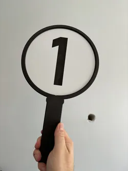Numbered Auction Paddle