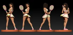 sexy tennis woman 3D Print Model in Woman 385823