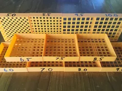 5-10mm. sieves square holes