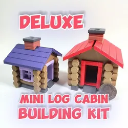 Deluxe Miniature Log Cabin :: Classic Building Toy Accessories