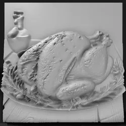 Fișiere pentru imprimante 3D | Fișier 3MF | turkey on the Christmas table 2