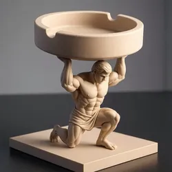 Home Decorations & Ornaments STL indir - Atlas Ashtray Classical Sculpture - Craftitect