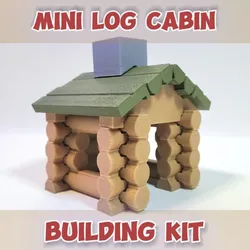 Mini Desktop Log Cabin :: Classic Building Toy