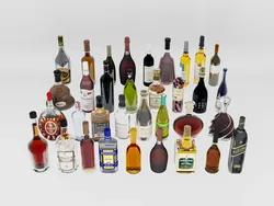 Modern wine bottle