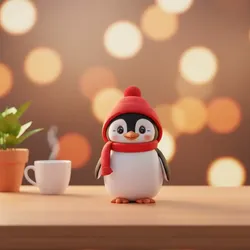 Other STL indir - Penguin wearing a scarf - Nightmoon