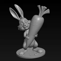 Sculptures & Artworks STL indir - rabbit and carrot - BiLeN MeSH SToRe