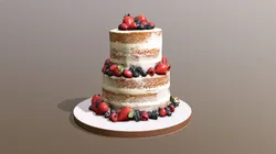 Semi Naked Berry Cake