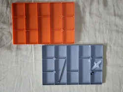 Small parts sorting tray, magnetic stackable
