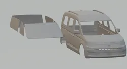 Vw caddy 3D Print Model in Vehicle 387941