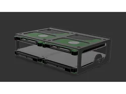 5.25" Optical Disk Drive Bay adapter to 4×2.5" drives up to 15mm thick