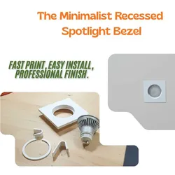 Fișiere pentru imprimante 3D | Fișier 3MF | The Minimalist Recessed Spotlight Bezel