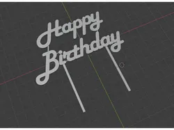 Happy Birthday Cake Topper