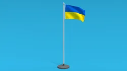 Low Poly Seamless Animated Ukraine Flag