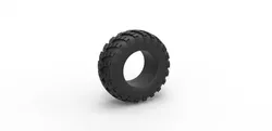 Military KRAZ tire VID-201 Scale 1 to 25 3D Print Model in Vehicle 392006