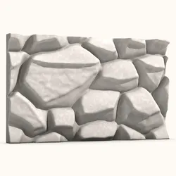 Sculptures & Artworks STL تنزيل - Jagged Granite Boulder Wall - 1xMerch