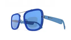 Smart Glasses Square Blue Frame