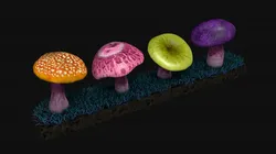Alien Mushrooms R1 Low-poly