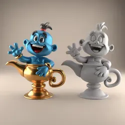 Board Games & Card Games STL Descărcare - Fun Genie Lamp 3D STL File for Desk Decor Toys 1 - HIve
