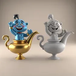 Board Games & Card Games STL indir - Fun Genie Lamp 3D STL File for Desk Decor Toys 3 - HIve