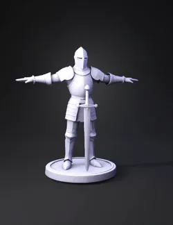 Create a playing piece for a game 22mmx22mm base Piece is a mediev