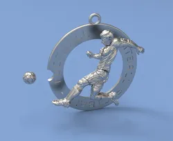 Football pendant 3D Print Model in Pendants 555737
